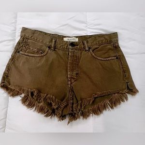 We the Free, Size 27, Button Fly Jean Shorts.